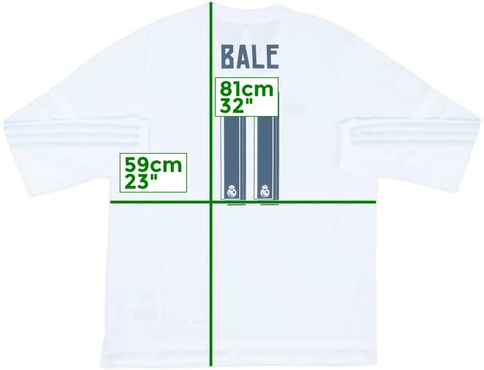 2015-16 Real Madrid Home L/S Shirt Bale #11 (XL)