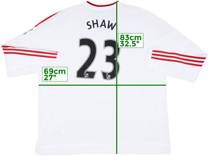 2015-16 Manchester United Away L/S Shirt Shaw #23 (3XL)