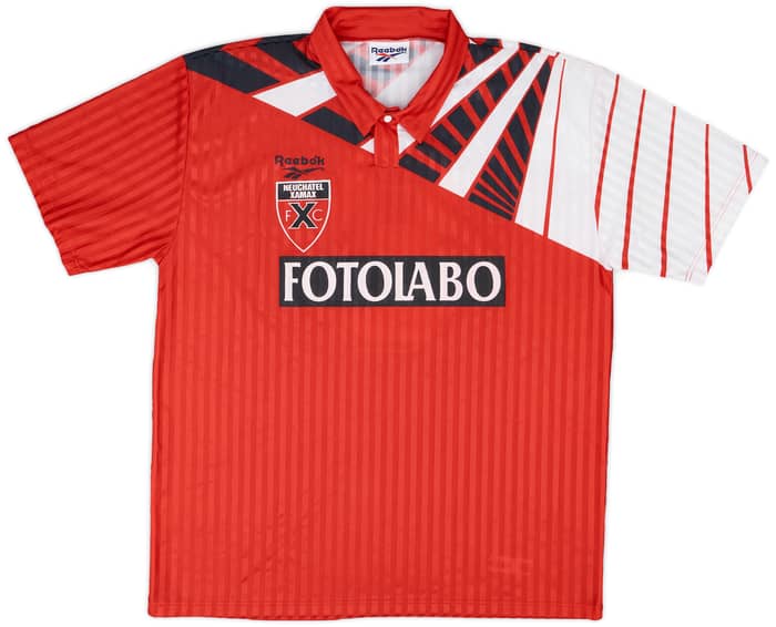 1995-96 Neuchatel Xamax Match Worn UEFA Cup Home Shirt #8 (Rothenbuhler)
