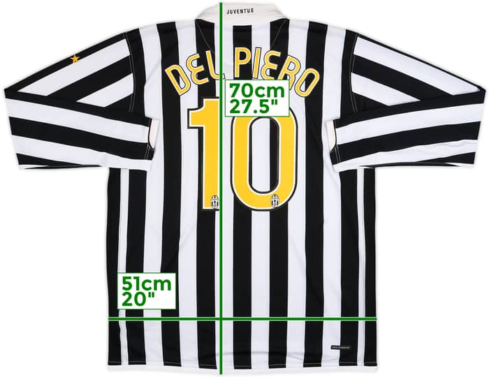 2006-07 Juventus Home L/S Shirt Del Piero #10 (XL)