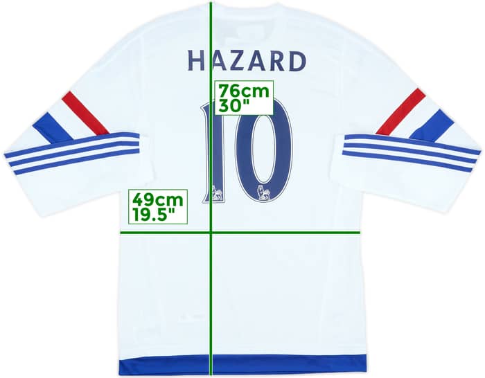 2015-16 Chelsea Player Issue Away L/S Shirt Hazard #10 (L)