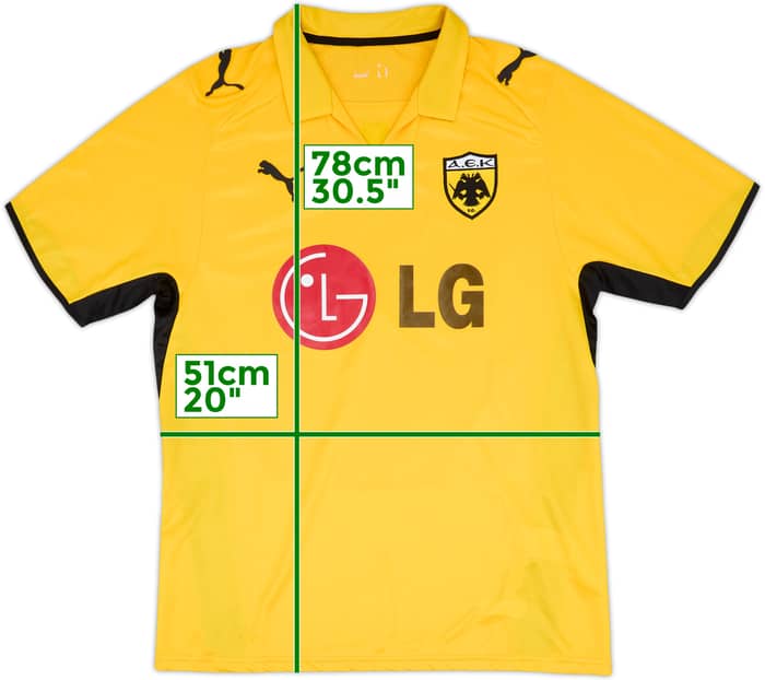 2008-09 AEK Athens Home Shirt - 9/10 - (M)