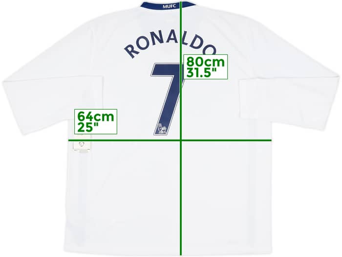 2008-10 Manchester United Away L/S Shirt Ronaldo #7 (XL)
