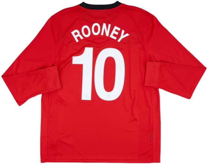 2009-10 Manchester United Home L/S Shirt Rooney #10 (L)