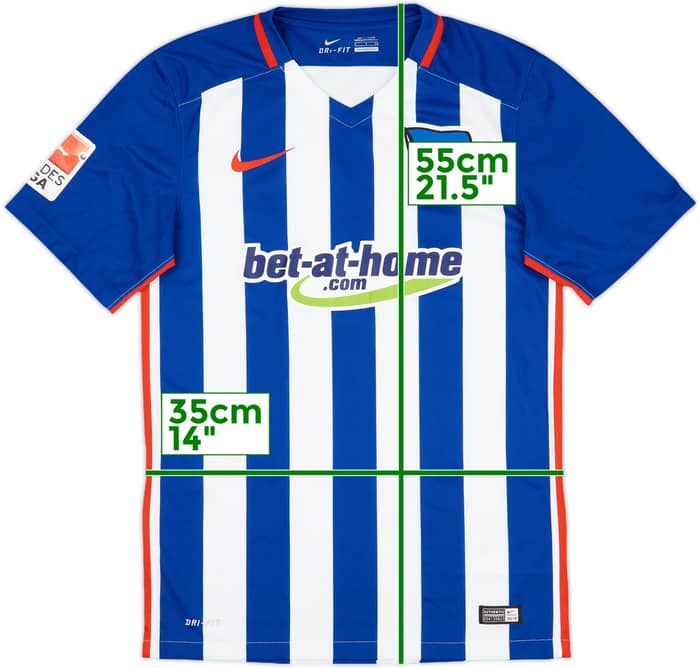2015-16 Hertha Berlin Home Shirt - 8/10 - (S)