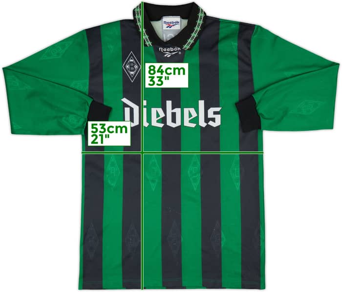 1995-96 Borussia Monchengladbach Away L/S Shirt - 7/10 - (M)