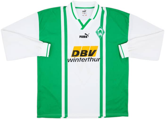 1996-97 Werder Bremen Home L/S Shirt - 8/10 - (XL)