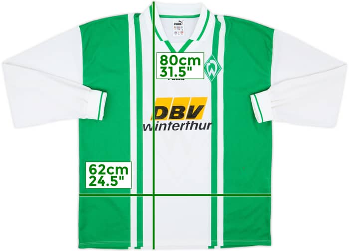 1996-97 Werder Bremen Home L/S Shirt - 8/10 - (XL)