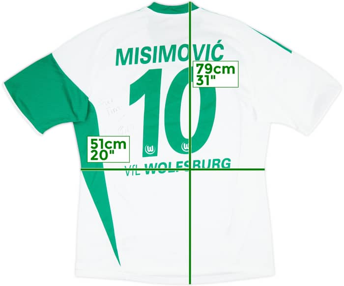 2009-10 Wolfsburg Signed Home Shirt Misimovic #10 - 6/10 - (L)