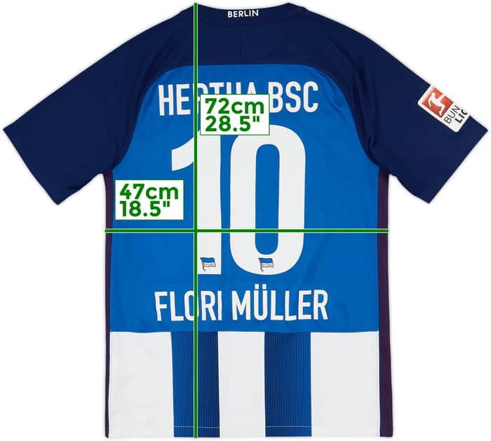 2016-17 Hertha Berlin Home Shirt Flori Muller #10 - 7/10 - (S)