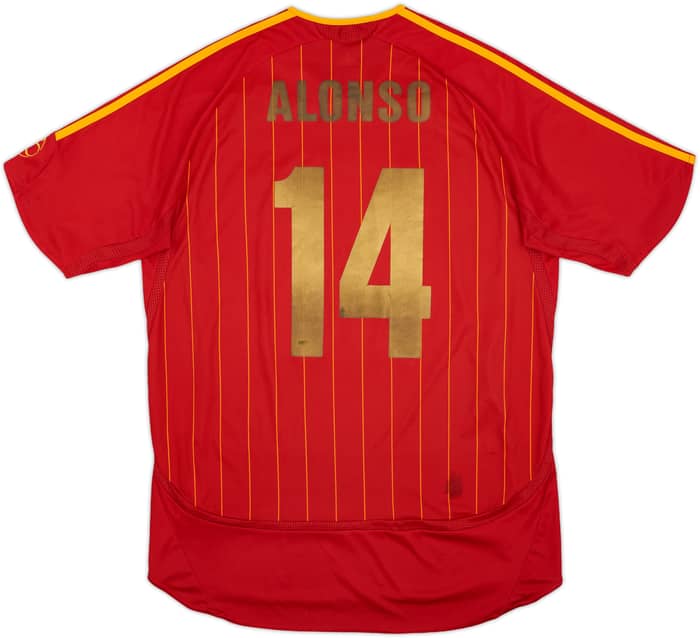 2006-08 Spain Home Shirt Alonso #14 - 7/10 - (M)