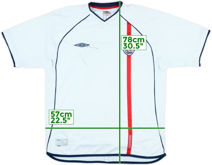 2001-03 England Home Shirt - 5/10 - (XL)