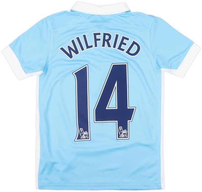2015-16 Manchester City Home Shirt Wilfried #14 - 8/10 - (S.Boys)