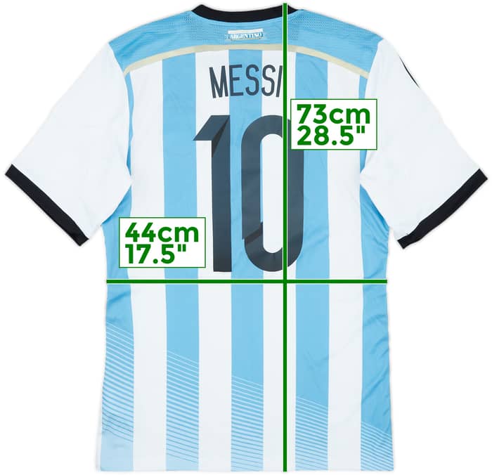 2013-15 Argentina Home Shirt Messi #10 - 6/10 - (M)