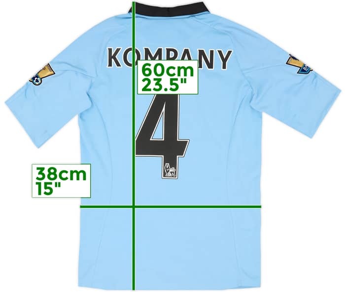 2012-13 Manchester City Home Shirt Kompany #4 - 8/10 - (XS)