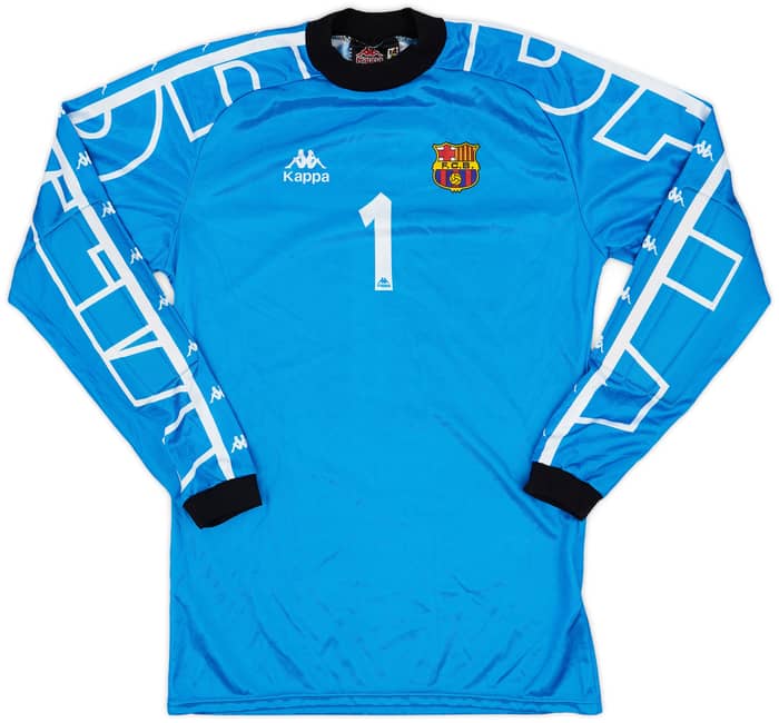 1997-98 Barcelona GK Shirt Vitor Baia #1 - 8/10 - (XL.Boys)