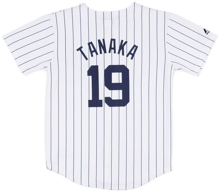 2014-15 New York Yankees Tanaka #19 Majestic Replica Home Jersey - 8/10 - (M.Boys)