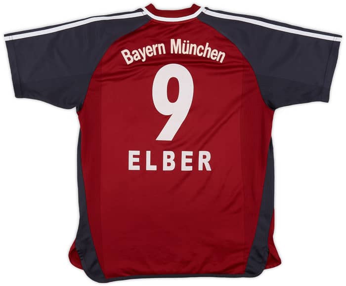 2001-02 Bayern Munich Home Shirt Elber #9 - 6/10 - (XL.Boys)