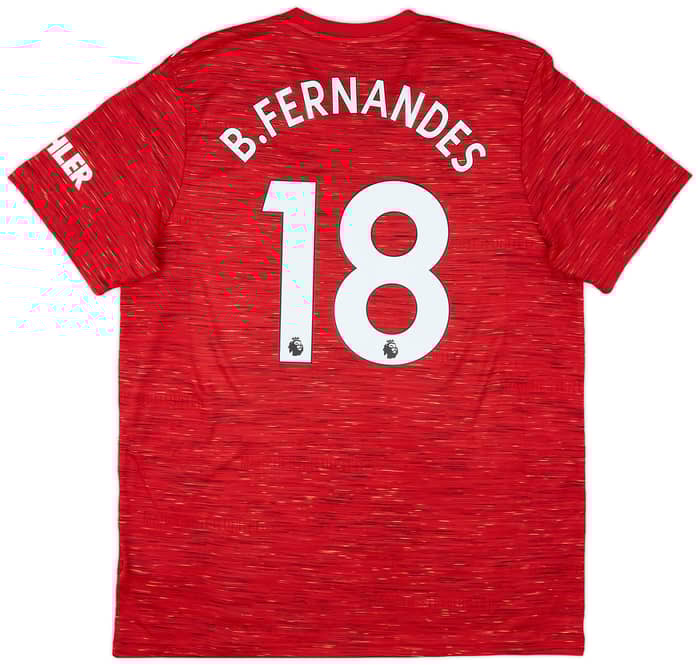 2020-21 Manchester United Home Shirt B.Fernandes #18 - 9/10 - (XL)