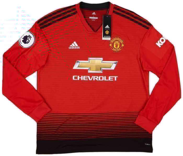 2018-19 Manchester United Home L/S Shirt Lukaku #9 (L)