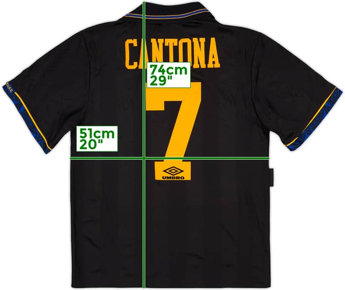 1993-95 Manchester United Away Shirt Cantona #7 - 9/10 - (M)