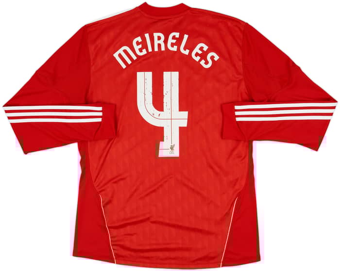 2010-12 Liverpool Home L/S Shirt Meireles #4 - 4/10 - (L)