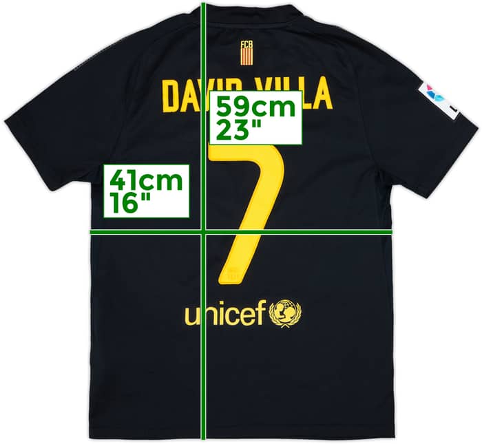 2011-12 Barcelona Away Shirt David Villa #7 - 8/10 - (M.Boys)