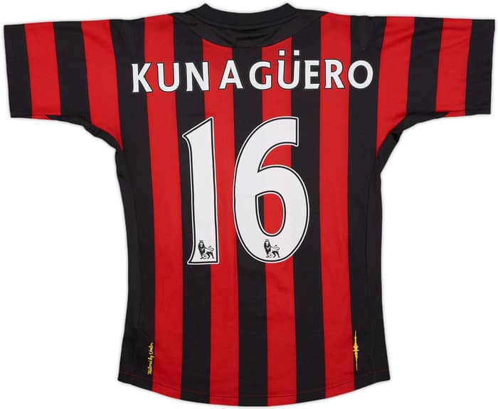 2011-12 Manchester City Away Shirt Kun Aguero #16 - 8/10 - (L.Boys)