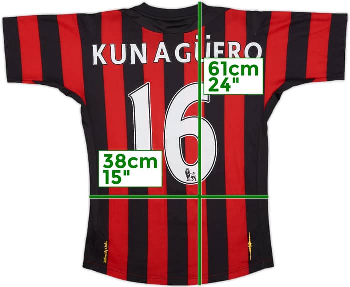 2011-12 Manchester City Away Shirt Kun Aguero #16 - 8/10 - (L.Boys)