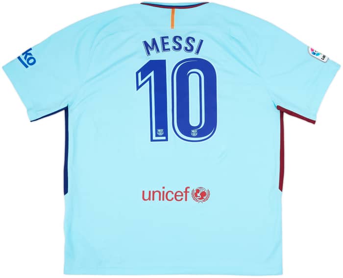 2017-18 Barcelona Away Shirt Messi #10 (XXL)