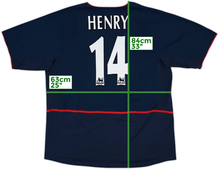 2002-04 Arsenal Away Shirt Henry #14 - 8/10 - (XXL)