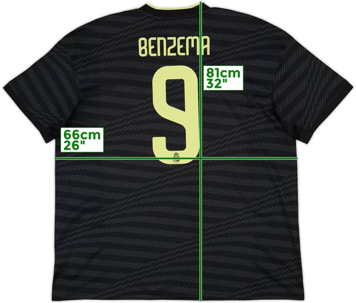 2022-23 Real Madrid Third Shirt Benzema #9 - 10/10 - (XXL)