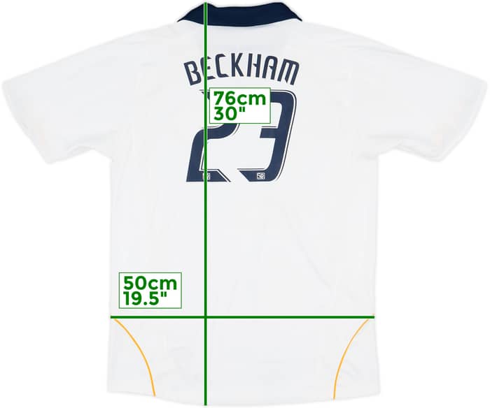 2007-08 LA Galaxy Home Shirt Beckham #23 - 5/10 - (XL.Boys)