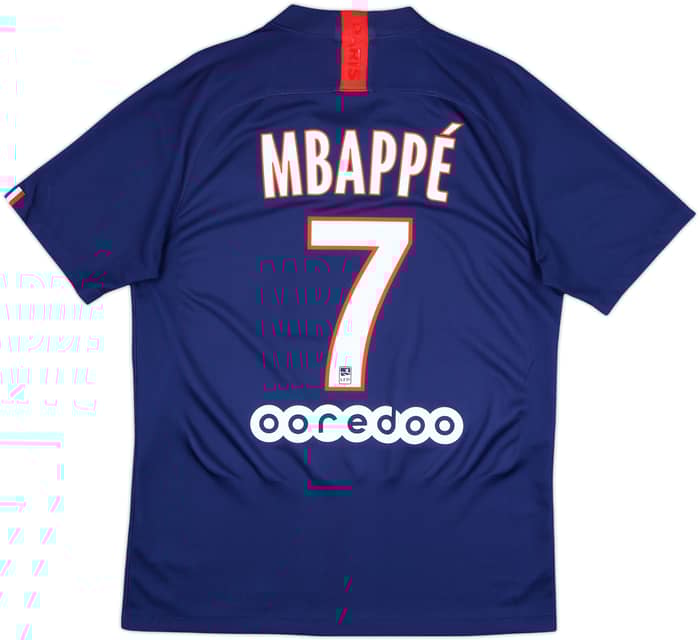 2019-20 Paris Saint-Germain Home Shirt Mbappe #7 - 7/10 - (M)