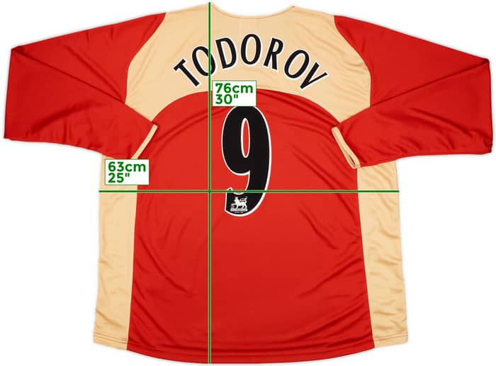 2005-06 Portsmouth Away L/S Shirt Todorov #9 - 9/10 - (XXL)
