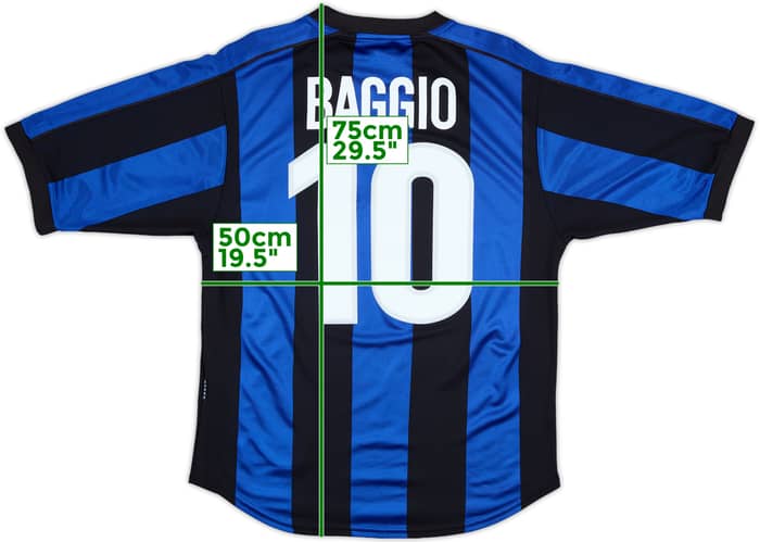 1999-00 Inter Milan Home Shirt Baggio #10 - 7/10 - (S)