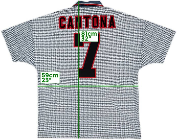 1995-96 Manchester United Away Shirt Cantona #7 - 8/10 - (XL)