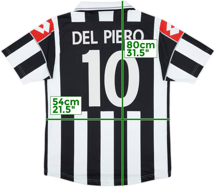 2000-01 Juventus Home Shirt Del Piero #10 - 7/10 - (L)