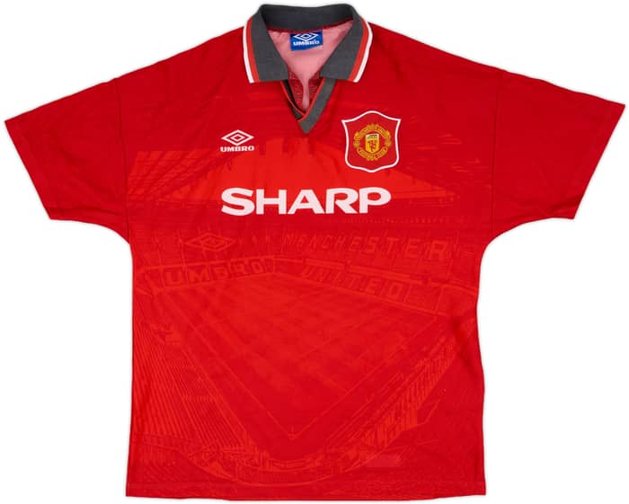 1994-96 Manchester United Home Shirt Cantona #7 - 6/10 - (L)