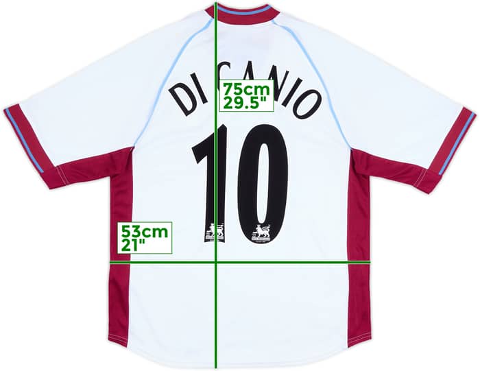 1998-99 West Ham Away Shirt Di Canio #10 - 7/10 - (L)