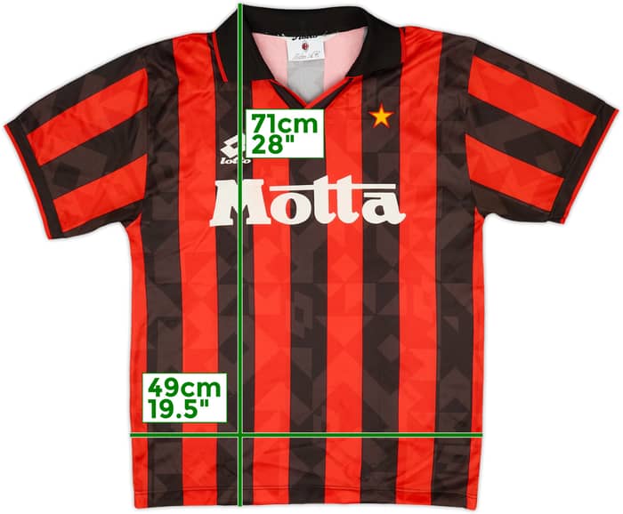 1993-94 AC Milan Home Shirt - 7/10 - (L)
