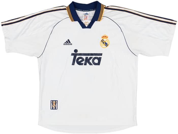1998-00 Real Madrid Home Shirt Raul #7 - 10/10 - (L)
