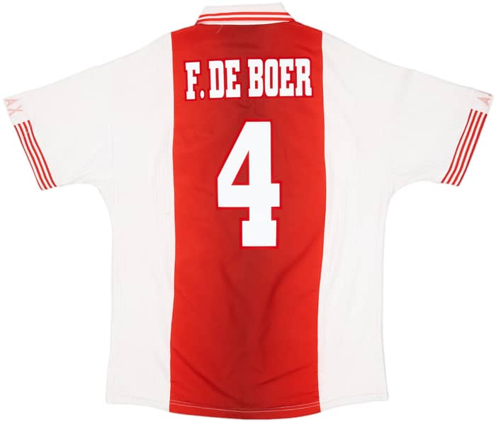 1997-98 Ajax Home Shirt F.De Boer #4 - 7/10 - (M)