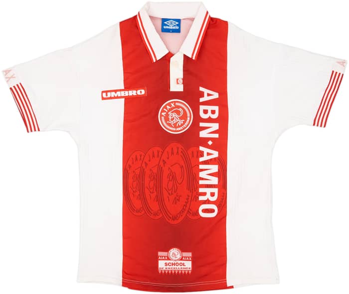 1997-98 Ajax Home Shirt F.De Boer #4 - 7/10 - (M)