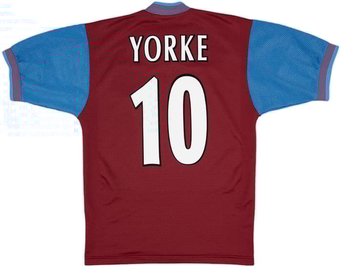 1997-98 Aston Villa Home Shirt Yorke #10 - 8/10 - (S)