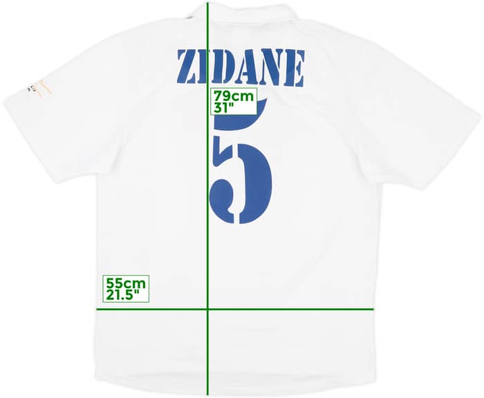 2001 Real Madrid Home Shirt Zidane #5 - 6/10 - (L)