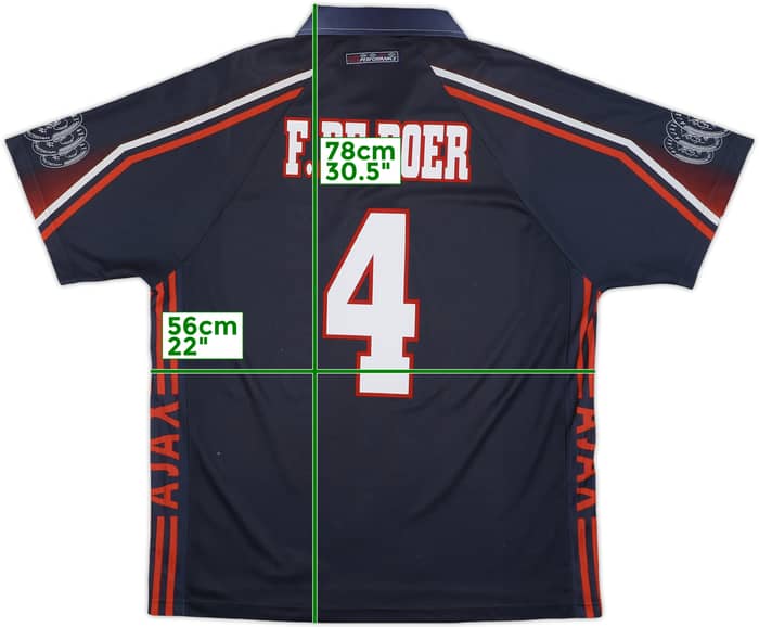 1997-98 Ajax Away Shirt F.De Boer #4 - 6/10 - (XL)