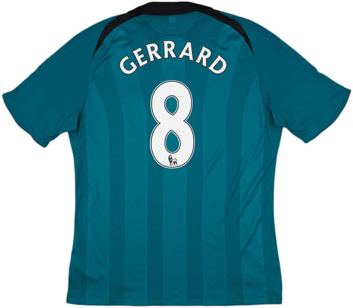 2008-09 Liverpool Third Shirt Gerrard #8 - 8/10 - (L)