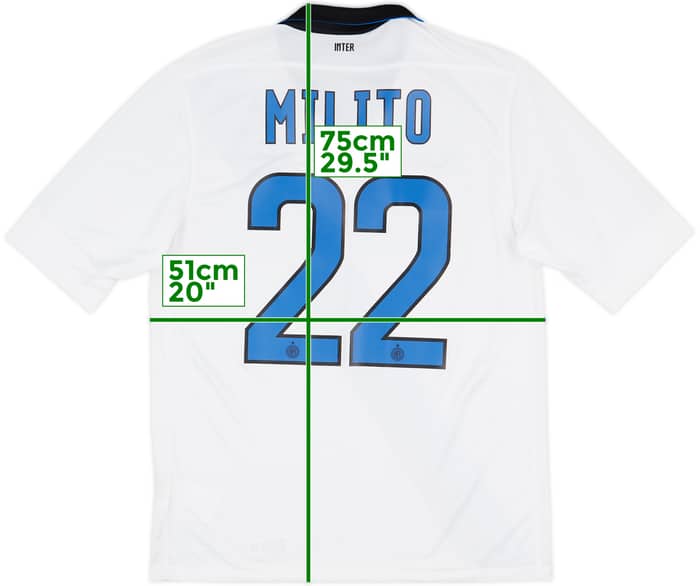 2011-12 Inter Milan Away Shirt Milito #22 - 8/10 - (M)
