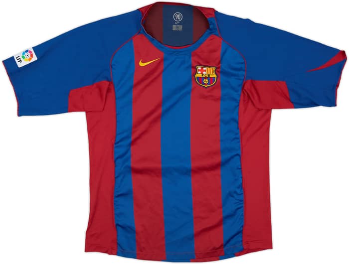2004-05 Barcelona Home Shirt Ronaldinho #10 - 9/10 - (XL)